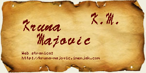 Kruna Majović vizit kartica